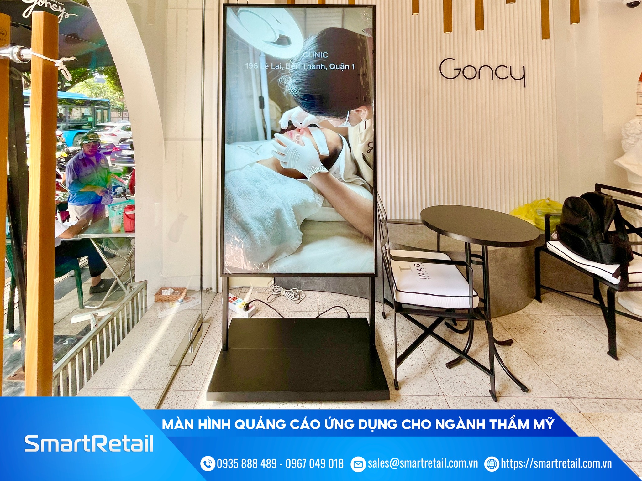 Màn hình quảng cáo tại Goncy Clinic