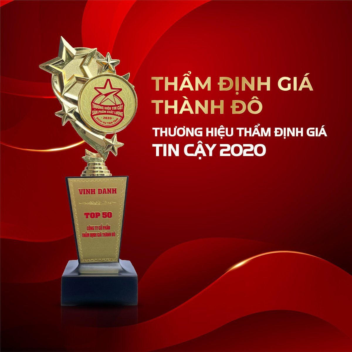 Thương hiệu thẩm định giá tin cậy 2020 - Chi Nhánh TP. HCM - Công Ty Cổ Phần Thẩm Định Giá Thành Đô