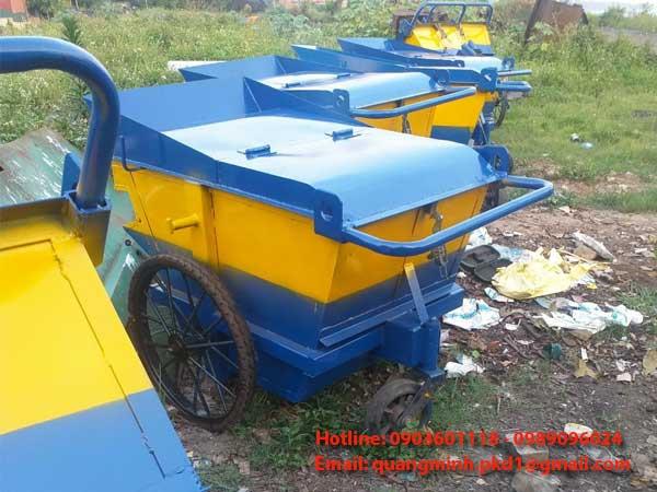 Xe gom rác 3 bánh có nắp đậy - Môi Trường Quang Minh - Công Ty TNHH Công Nghiệp Môi Trường Quang Minh