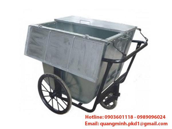 Xe gom rác 400L có nắp đậy - Môi Trường Quang Minh - Công Ty TNHH Công Nghiệp Môi Trường Quang Minh