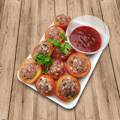 Cà chua nhồi thịt - Suất Ăn Công Nghiệp An Lạc Phát (Bến Lức - Long An) - Công Ty TNHH Suất ăn Công Nghiệp An Lạc Phát