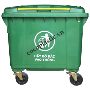 Thùng rác nhựa HDPE 660l - Thùng Rác Enco - Công Ty Cổ Phần Sản Xuất Thiết Bị Môi Trường Đô Thị Enco