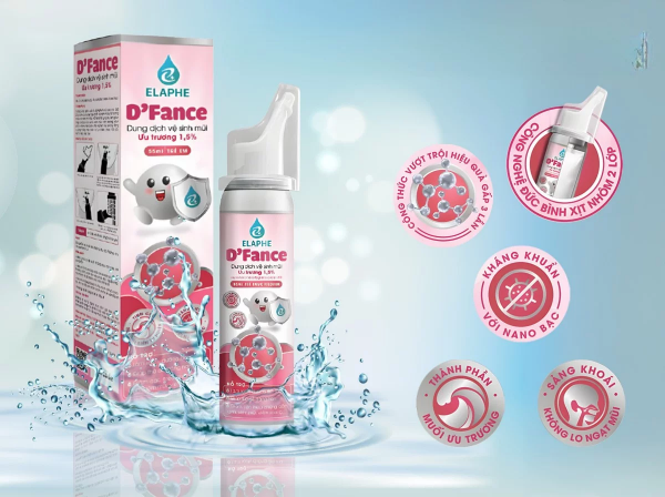 Bình xịt mũi Dfance trẻ em - Công Ty Cổ Phần Dược Phẩm ELAPHE