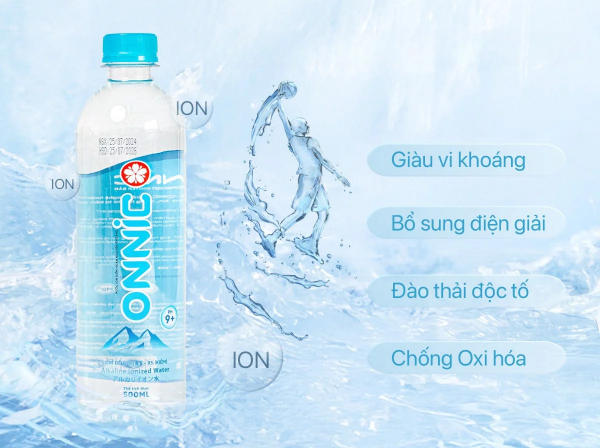 Nước khoáng ion kiềm Onnic - Công Ty Cổ Phần Dược Phẩm ELAPHE