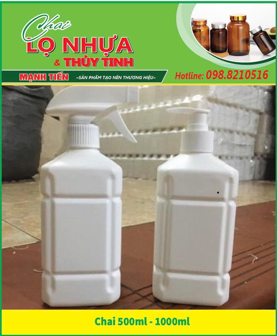 Chai nhựa có vòi 500ml - 1000ml