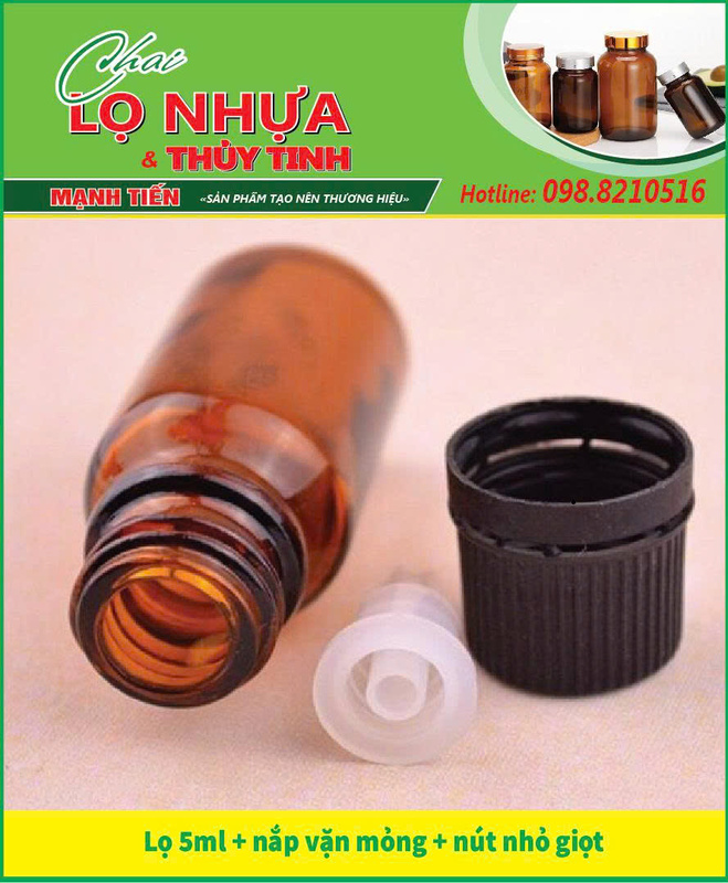 Lọ thủy tinh 5ml nặp vặn mỏng