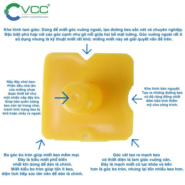 Miếng nhựa chà ron - Keo Silicone VCC - Công Ty CP Đầu Tư Và TM Quốc Tế VCC