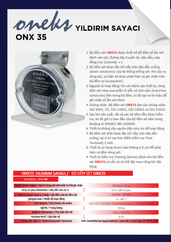 Bộ đếm sét ONX35