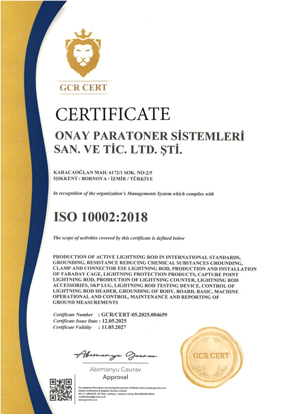 Chứng nhận ISO 10002:2018