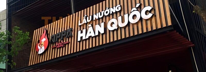 Thiết kế, thi công biển hiệu quảng cáo nhà hàng