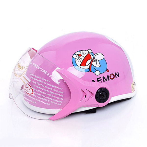 Mũ bảo hiểm trẻ em có kính nửa đầu hồng - Mũ Bảo Hiểm ASAMA VN - Công Ty TNHH Sản Xuất Thương Mại ASAMA VN