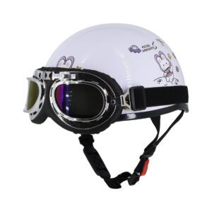 Mũ bảo hiểm phi công tem trắng bóng