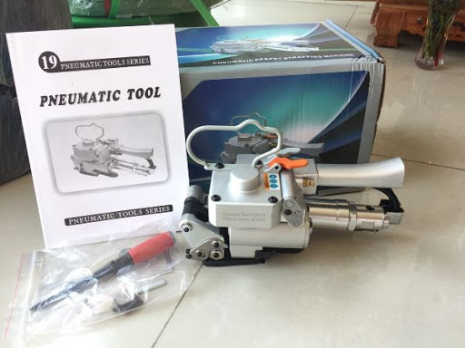 Máy đóng đai nhựa hàn nhiệt dùng hơi PTM19