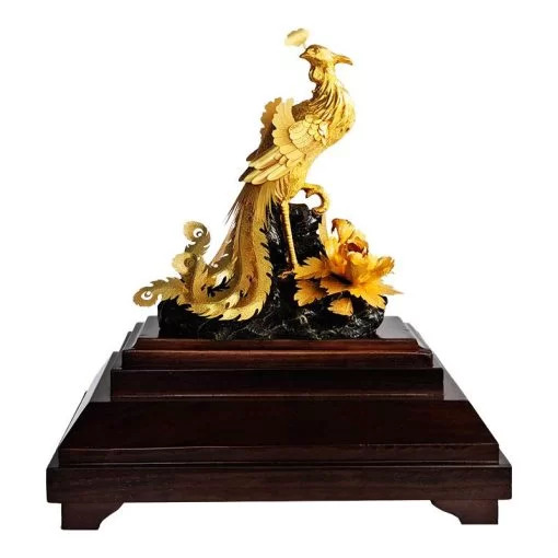 Tượng phượng hoàng dát vàng