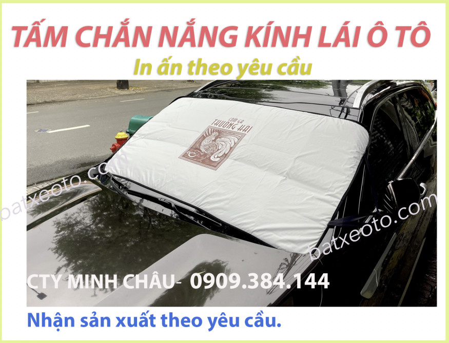 Tấm che kính lại ô tô in logo