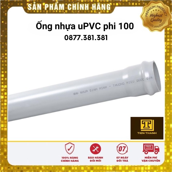 Ống nhựa uPVC phi 100 – nhựa Bình Minh - ống Nhựa Tiến Thành - Công Ty TNHH Sản Xuất Thương Mại Phát Triển Tiến Thành