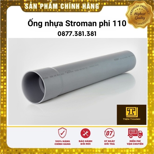 Ống nhựa Stroman phi 110 - ống Nhựa Tiến Thành - Công Ty TNHH Sản Xuất Thương Mại Phát Triển Tiến Thành