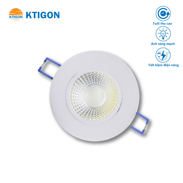 Đèn Led DownLight 5W âm tràn KGLED-DLAT05 - Bánh Xe Đẩy MPK - Công Ty Cổ Phần MPK Việt Nam