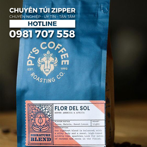 Túi zipper đựng cafe