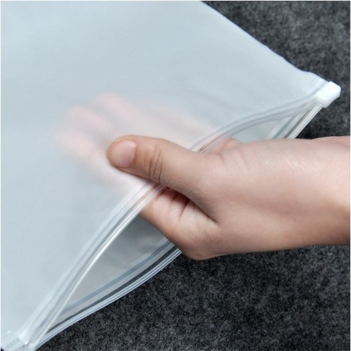 Túi zipper trắng đục