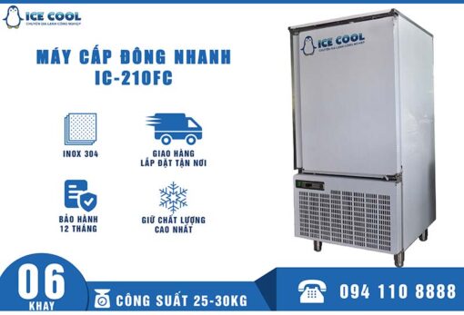 Máy cấp đông nhanh 6 khay - Máy Làm Đá - Cấp Đông Nhanh ICE COOL - Công Ty CP Kỹ Nghệ Xanh Việt Nam