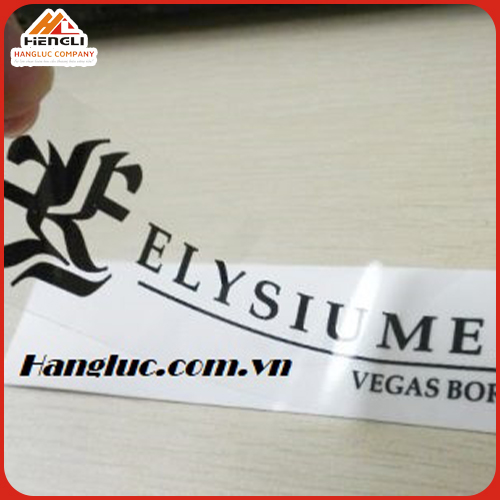 Decal PET/PVC trong