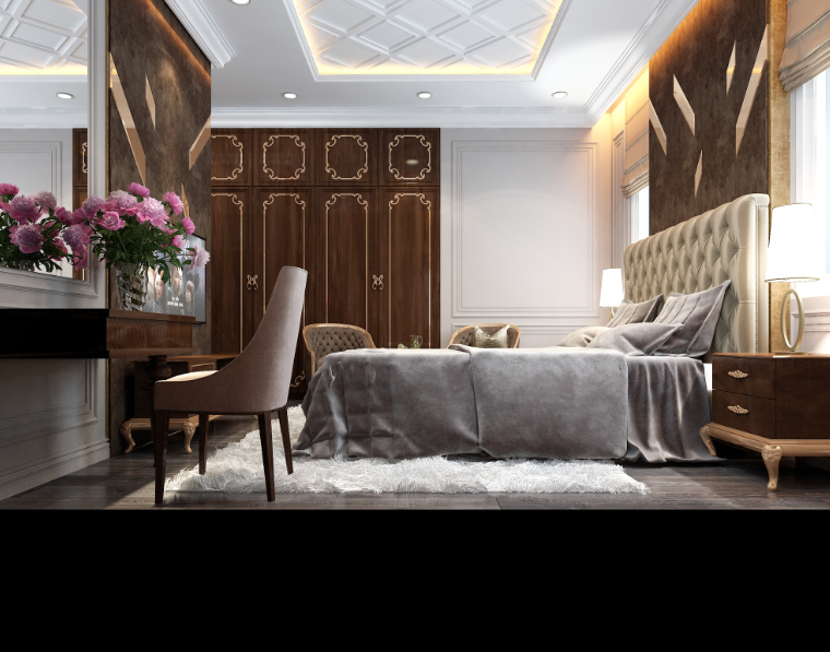 Thiết kế nội thất phòng ngủ - Thiết Kế Nội Thất Anh Đức - Công Ty TNHH Xuất Nhập Khẩu Và Thương Mại Anh Đức