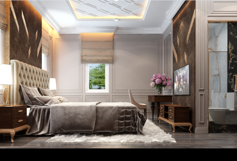 Thiết kế thi công nội thất phòng ngủ - Xây Dựng Anh Đức - Công Ty TNHH Xuất Nhập Khẩu Và Thương Mại Anh Đức