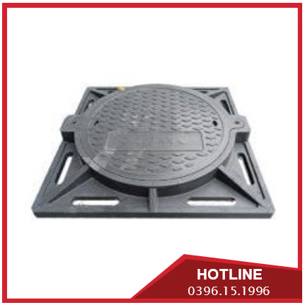 Nắp hố ga Composite ngăn mùi khung âm nắp tròn