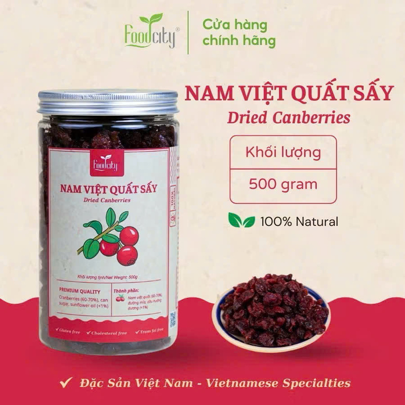 Nam việt quất sấy - Thực Phẩm Food City - Công Ty TNHH Food City Việt Nam