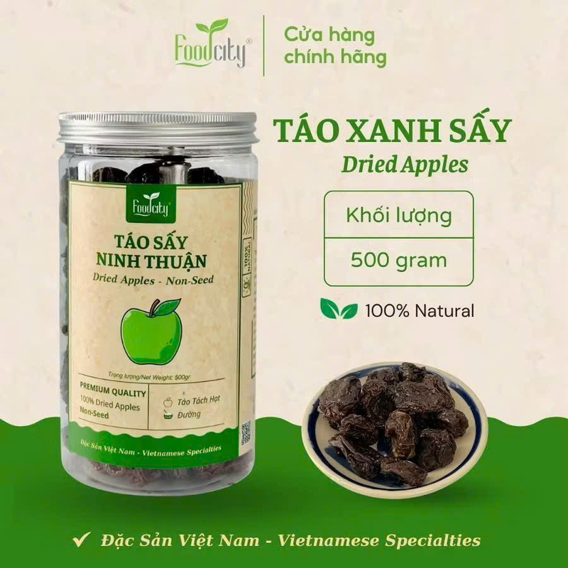 Táo xanh sấy - Thực Phẩm Food City - Công Ty TNHH Food City Việt Nam