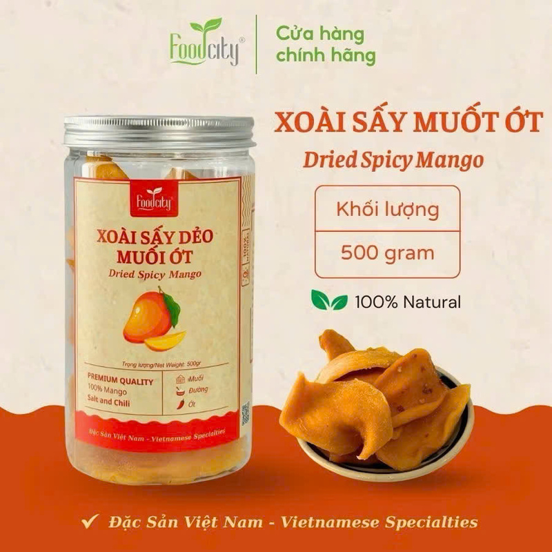 Xoài sấy muối ớt - Thực Phẩm Food City - Công Ty TNHH Food City Việt Nam