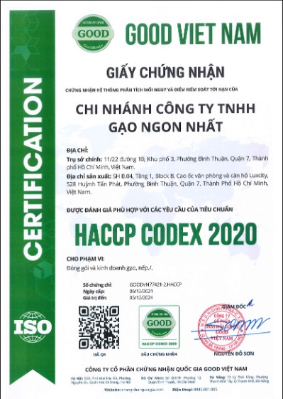 Chứng nhận HACCP Codex 2020