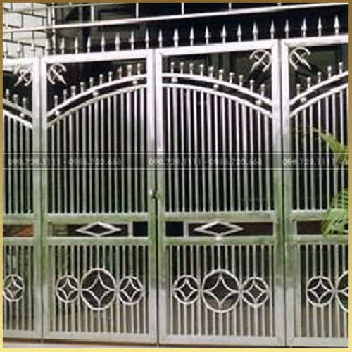 Mẫu cửa cổng inox sang đẹp - Sắt Mỹ Thuật Schuco Cửa Đức - Công Ty CP Schuco Cửa Đức