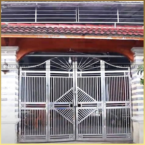 Mẫu cửa cổng inox sang đẹp - Sắt Mỹ Thuật Schuco Cửa Đức - Công Ty CP Schuco Cửa Đức