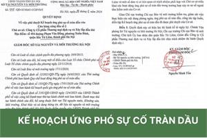 Kế hoạch ứng phó sự cố tràn dầu - Tư Vấn Giấy Cấp Phép Môi Trường - Công Ty TNHH Tư Vấn Môi Trường Hà Nội