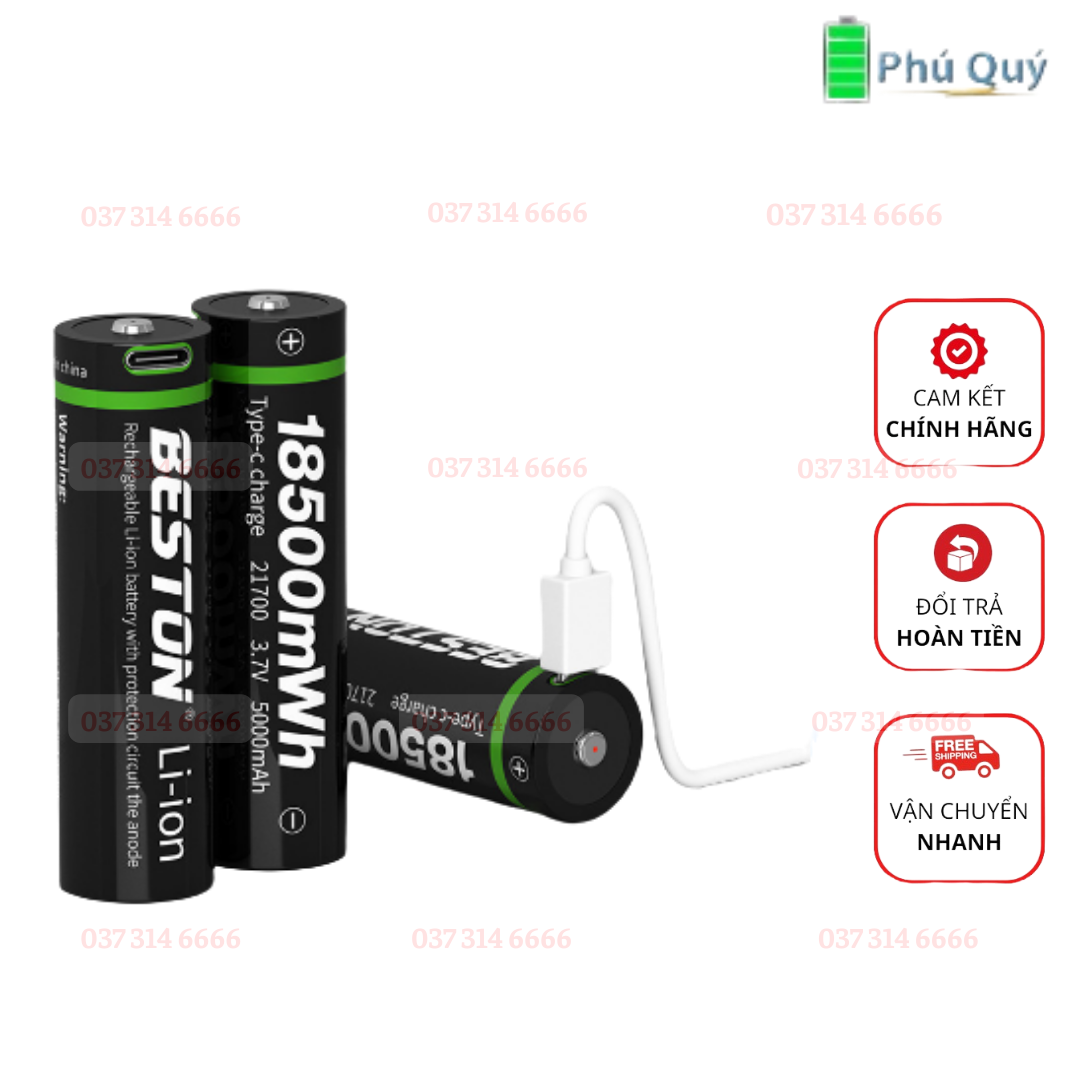 Pin sạc 18500 beston 3.7V