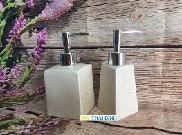 Bình đựng dầu gội gốm - Đồ Dùng, Thiết Bị Khách Sạn Sao Thái Bình - Công Ty Cổ Phần Lục Quân