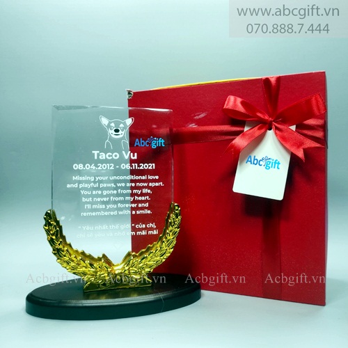 Bộ quà tặng – giftset PHA L£ Đế Gỗ VàNG 033