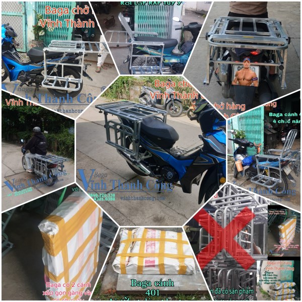 Baga chở hàng xe gắn máy - Inox Vĩnh Thành Công - Công Ty TNHH Vĩnh Thành Công
