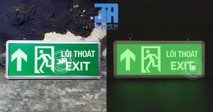 Biển exit dán nền dạ quang - Vật Liệu Phản Quang 3A - Công Ty TNHH Đầu Tư Và Thương Mại AAA Việt Nam