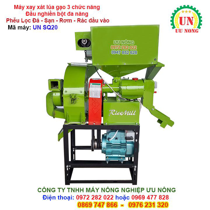 Máy xay xát lúa gạo 3 chức năng - Đầu nghiền bột đa năng