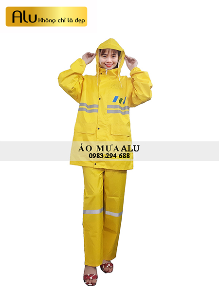 Áo mưa bộ có phản quang - áo Mưa ALU - Công Ty TNHH Thương Mại Và Sản Xuất ALU