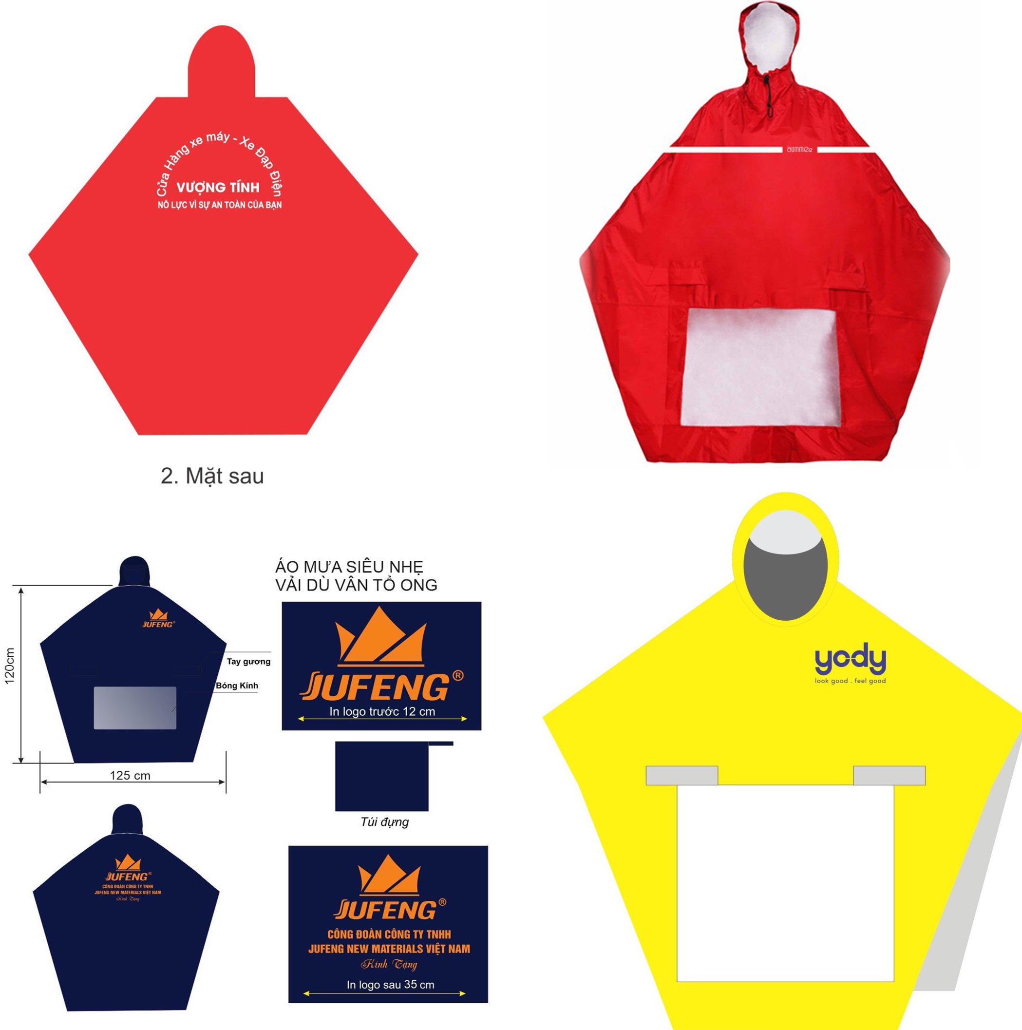 Áo mưa in logo theo yêu cầu - áo Mưa ALU - Công Ty TNHH Thương Mại Và Sản Xuất ALU