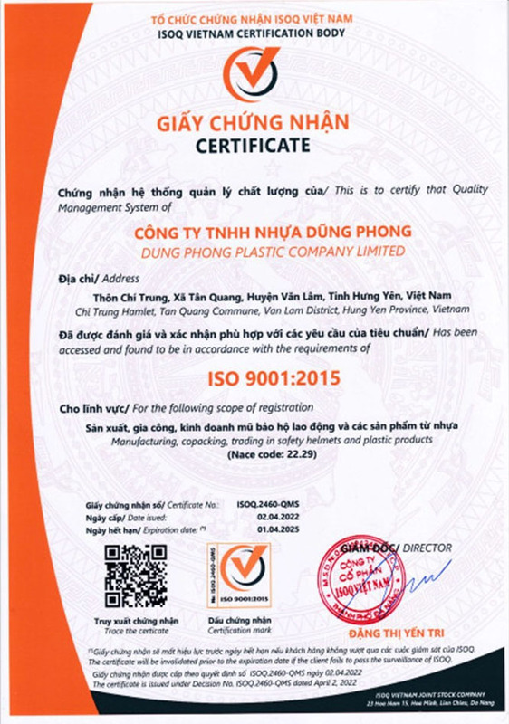 Chứng nhận ISO 9001:2015