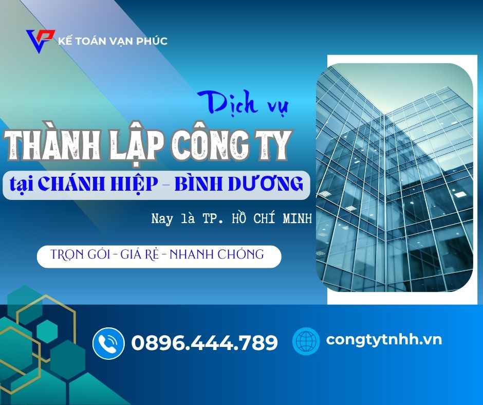 Dịch vụ thành lập công ty tại Chánh Hiệp – Bình Dương