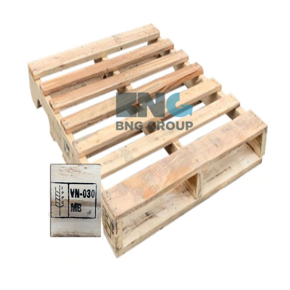 Pallet gỗ xử lý nhiệt tái chế - A1 - Pallet Gỗ BNG - Công Ty TNHH XNK BNG