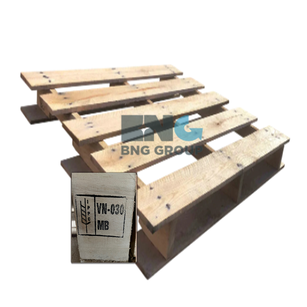 Pallet gỗ có cánh 1200x1000 - Pallet Gỗ BNG - Công Ty TNHH XNK BNG
