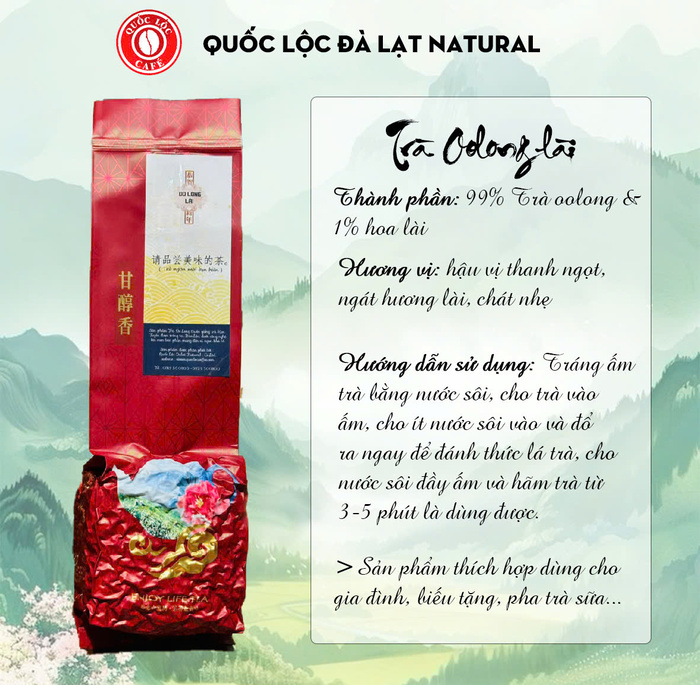 Trà olong lài - Cà Phê Quốc Lộc - Công Ty TNHH Quốc Lộc - Đà Lạt Tự Nhiên