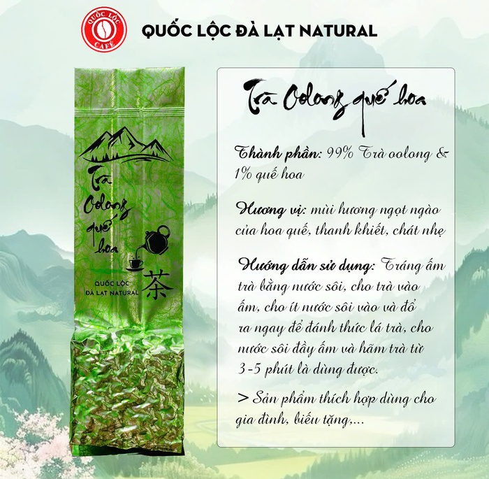Trà olong quế hoa - Cà Phê Quốc Lộc - Công Ty TNHH Quốc Lộc - Đà Lạt Tự Nhiên